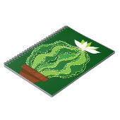 Carnet Cactus vert : motif abstrait naturel. (Côté gauche)