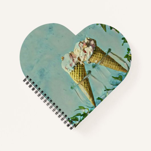 Carnet Cadeau amoureux de crème glacée (Devant)