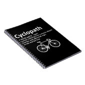 Carnet Cadeau amusant Cyclopath pour cyclistes et cyclist (Côté Droit)