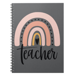 Carnet Cadeau Arc-en-ciel d'amour d'enseignant d'enseigne