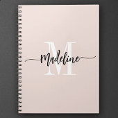 Carnet Cadeau avec tourbillons de script moderne et monog
