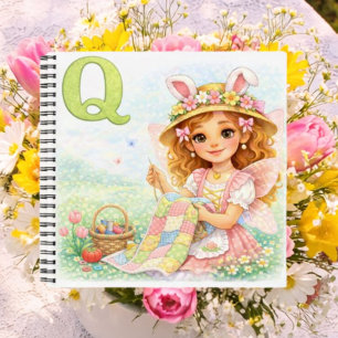Carnet Cadeau coloré Q personnalisé pour filles