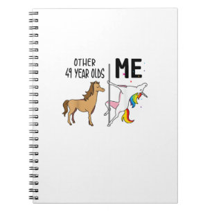 Carnet Cadeau d'anniversaire d'autres licornes de 49 ans