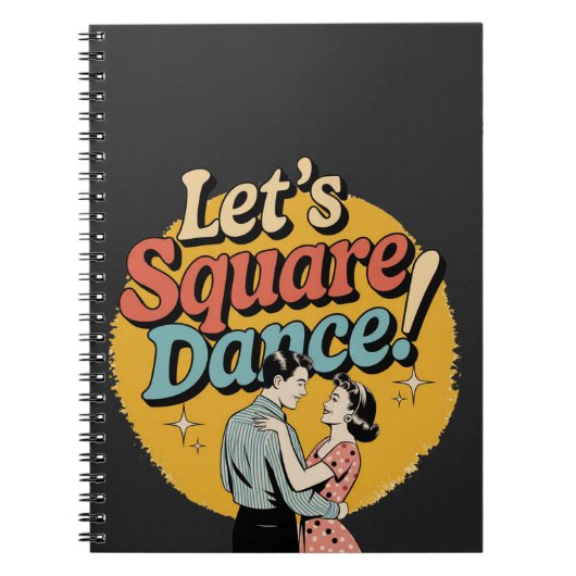 Carnet Cadeau de danse carrée rétro Let's Square Dance (Devant)
