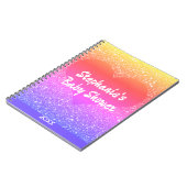 Carnet Cadeau de fête de bébé à monogramme en forme de cœ (Côté gauche)