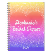 Carnet Cadeau de Fête de Mariage à Monogramme en Cœur de  (Devant)