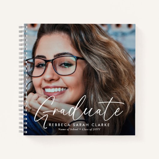 Carnet Cadeau de fin d'études Elegant Script 2 Photograph (Devant)