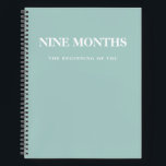 Carnet Cadeau de grossesse minimal élégant moderne menthe<br><div class="desc">Cadeau de grossesse minimal élégant moderne menthe</div>