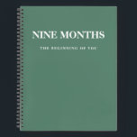 Carnet Cadeau de Grossesse Minimal Élégant Moderne Vert<br><div class="desc">Cadeau de Grossesse Minimal Élégant Moderne Vert</div>