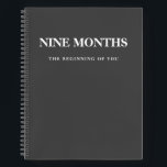 Carnet Cadeau de Grossesse Noir Minimal Élégant Moderne<br><div class="desc">Cadeau de Grossesse Noir Minimal Élégant Moderne</div>