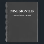 Carnet Cadeau de Grossesse Noir Minimal Élégant Moderne<br><div class="desc">Cadeau de Grossesse Noir Minimal Élégant Moderne</div>