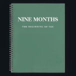 Carnet Cadeau de Grossesse Vert Minimal Élégant Moderne<br><div class="desc">Cadeau de Grossesse Vert Minimal Élégant Moderne</div>