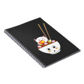 Carnet Cadeau de Kawaii de chat de Ramen pour Otakus (Côté Droit)