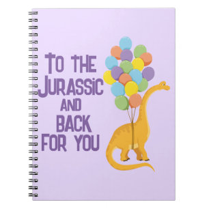 Carnet Cadeau de la Saint-Valentin dinosaure violet pour