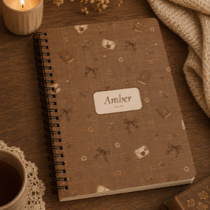 Carnet Cadeau de lecteurs vintage avec nom personnalisé