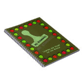 Carnet Cadeau de l'enseignant de timbre des pommes (Côté Droit)