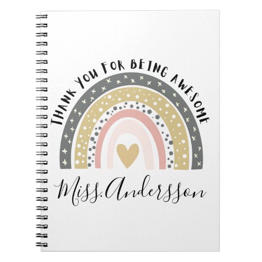 Carnet Cadeau de l'enseignant personnalisé, cadeau de l'e (Devant)