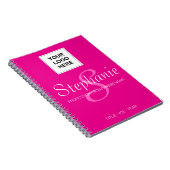 Carnet Cadeau de logo de société rose (Côté Droit)