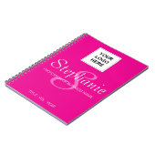 Carnet Cadeau de logo de société rose (Côté gauche)