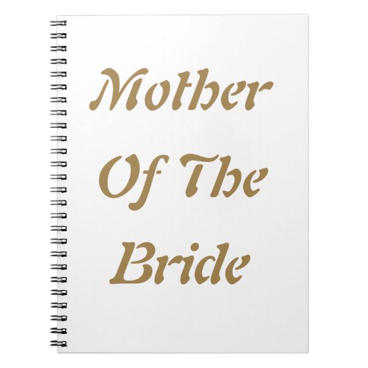 Carnet Cadeau de Mariage pour la Mère de la Mariée Or Bla (Devant)