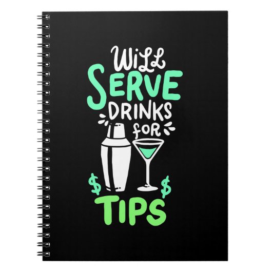 Carnet Cadeau de Noël | Bartender Sert Des Boissons Pour (Devant)