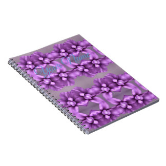 Carnet Cadeau de Nom Floral Violet - Fleur personnalisabl