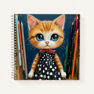 Carnet 🐱✏️ Cadeau de papeterie d'étude de chat mignon 📚