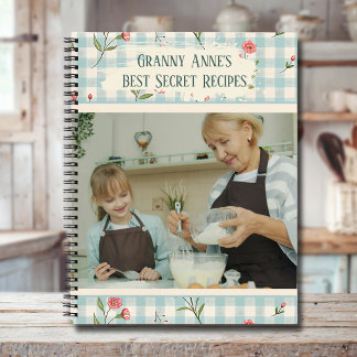 Carnet Cadeau de photo personnalisé Grand-mère & Recette 