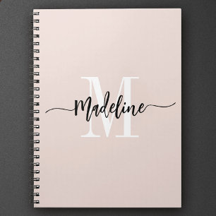 Carnet Cadeau de tourbillons de script moderne de monogra