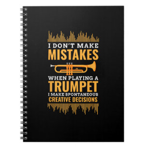 Carnet Cadeau de trompettiste de groupe de musicien drôle