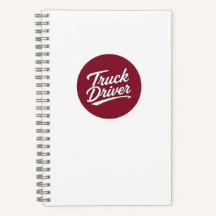 Carnet Cadeau de typographie de script pour chauffeur de