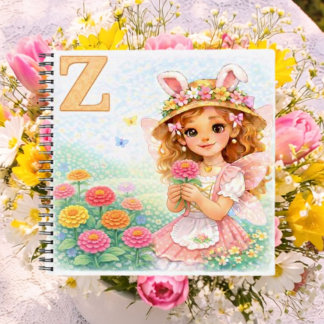 Carnet Cadeau de Zinnia Fleur Z personnalisé pour filles