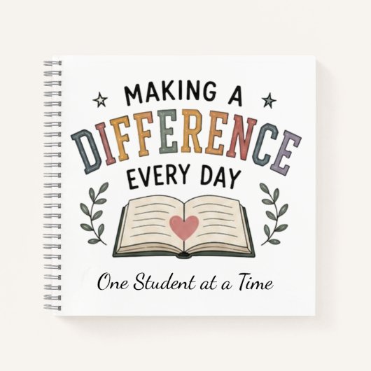 Carnet Cadeau d'enseignant pour l'école qui fait une diff (Devant)