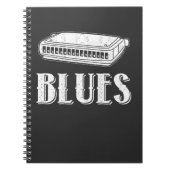 Carnet Cadeau d'harmonica de bleus - rétro graphique (Devant)