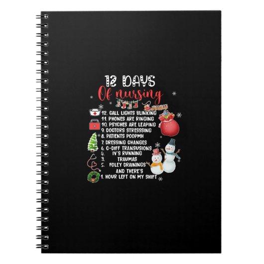 Carnet Cadeau d'infirmière | 12 Jours d'Infirmière (Devant)