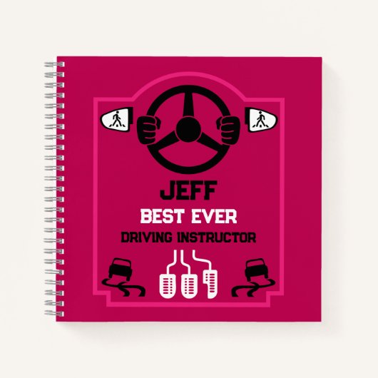 Carnet Cadeau drôle pour moniteur d'auto-école (Devant)