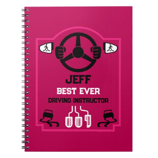 Carnet Cadeau drôle pour moniteur d'auto-école (Devant)
