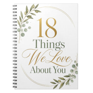 Carnet Cadeau du 18e anniversaire 18 choses que nous aimo