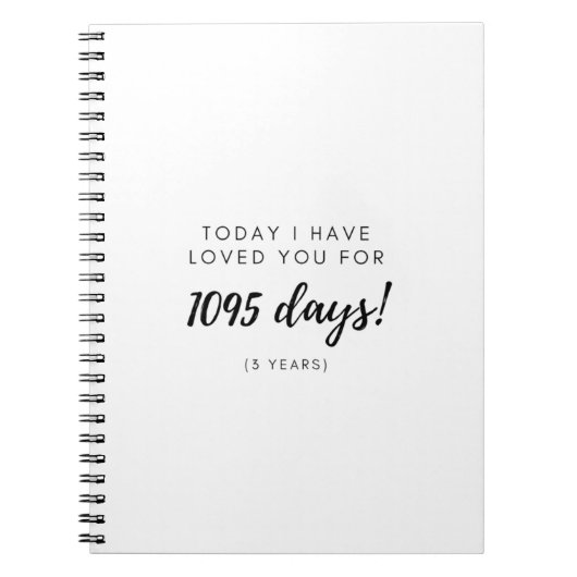 Carnet Cadeau du 3e anniversaire pour la copine (Devant)