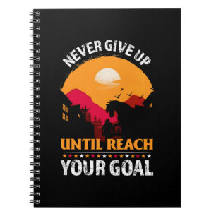 Carnet Cadeau Équestre   Ne jamais abandonner jusqu'à att