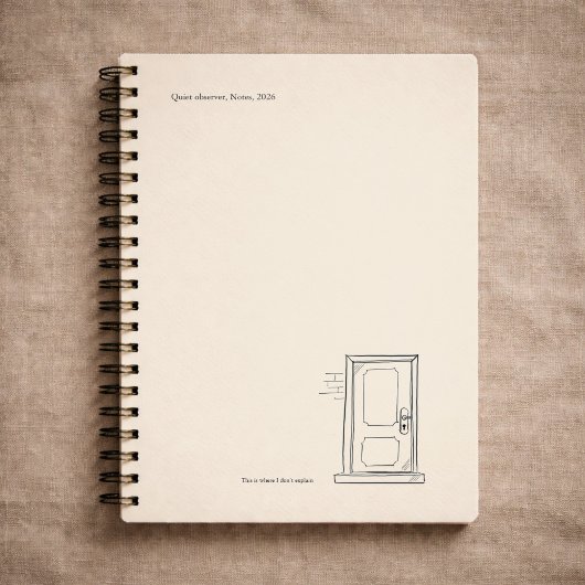 Carnet Cadeau Introverti Quiétude Solitude Porte Fermée