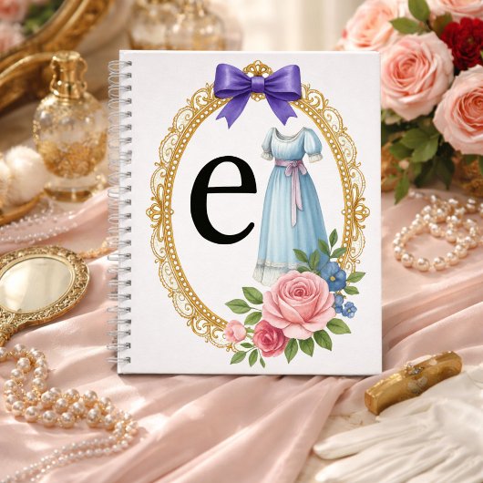 Carnet Cadeau personnalisé élégant Régence initiale E