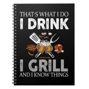 Carnet Cadeau personnalisé Je bois et je fais griller de