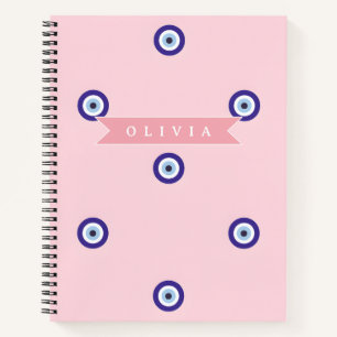 Carnet Cadeau Personnalisé Mauvais Œil Rose Mignon sur Me