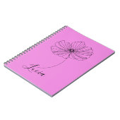 Carnet Cadeau personnalisé Octobre Cosmos Fleur de naissa (Côté gauche)