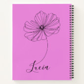 Carnet Cadeau personnalisé Octobre Cosmos Fleur de naissa (Dos)