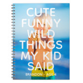 Carnet Cadeau Photo Mignon Drôle Choses Sauvages Que Mon  (Devant)