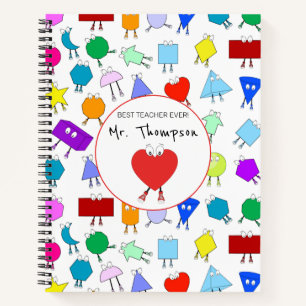 Carnet Cadeau pour enseignant de formes géométriques 2D e