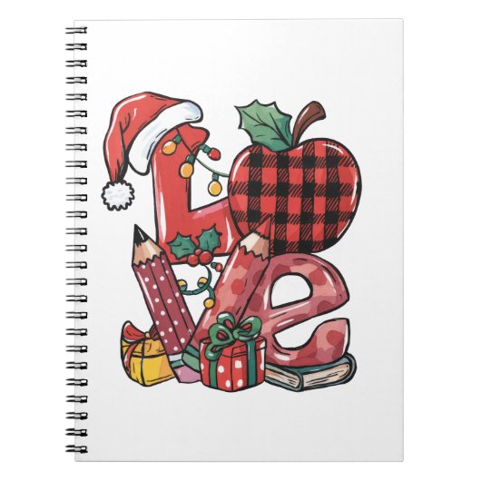 Carnet Cadeau pour Enseignant | Joyeux Noël Amour (Devant)