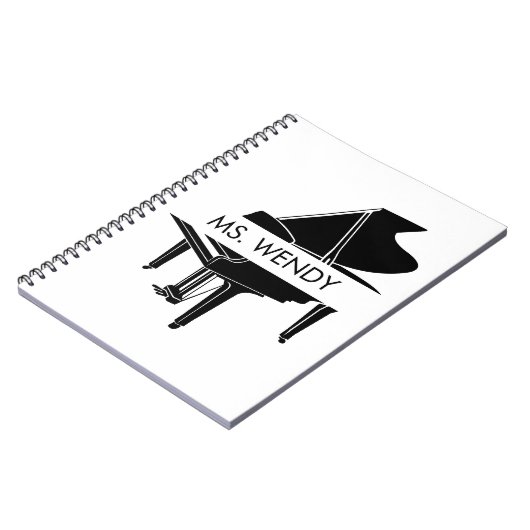 Carnet Cadeau pour professeur de piano Grand Piano (Côté gauche)
